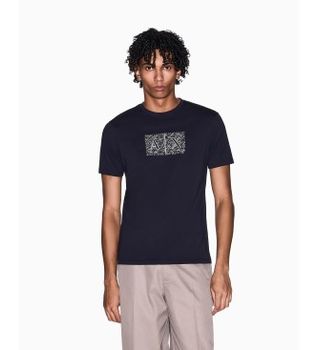 A|X Armani Exchange para hombre. XM002784AF10356UB101 Camiseta Premium marino (M), Casual, Algodón, Manga corta