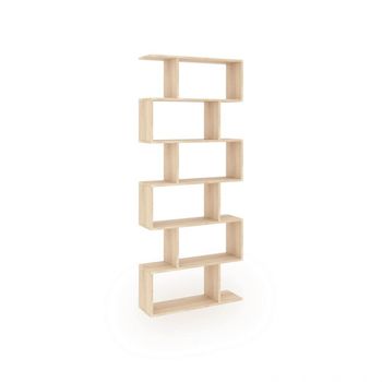 Estantería de diseño escalonado vertical 192 cm high roble