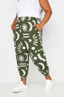 yours pantalones bombachos capri caqui estampados mujer curvy y tallas grandes yours