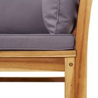 conjunto de salon de patio con cojines hecho de madera maciza de acacia