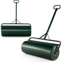 63l rodillo de cesped de metal rodillo cesped llenado costway 99 x 30 x 137 cm verde