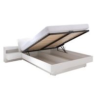 cama con canape 160x200 renato con somier color blanco
