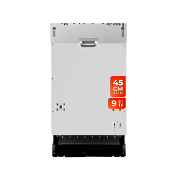 LAVAVAJILLAS INTEGRABLE EVVO Di.2 Slim (45 cm), 9 Cubiertos, 8 Programas, Inox, Ancho 450 mm