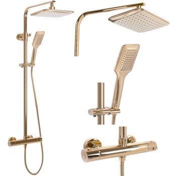 Conjunto De Ducha Con Termostato Rea Tom Oro