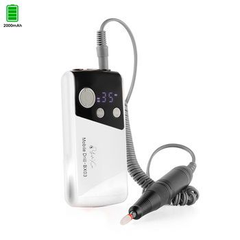 Pulidora De Uñas Con Batería Recargable De 2000mah, Hasta 35.000rpm. Velocidad Regulable. Incluye 1 Cabezal De Pulido. 13x7x3 Cm. Color: Blanco