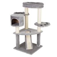bears den cat tree - light grey