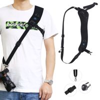 puluz correa de camara curva transpirable de nailon con almohadilla suave antideslizante de liberacion rapida con gancho de metal para camaras slrdslr
