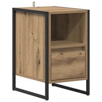 mesa de noche roble artisan 395 x 30 x 50 cm vidaxl