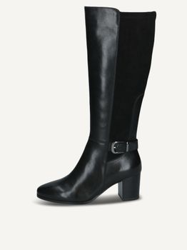 CAPRICE Boots, black, made of Leather and synthetic with Block heel, Size 42
