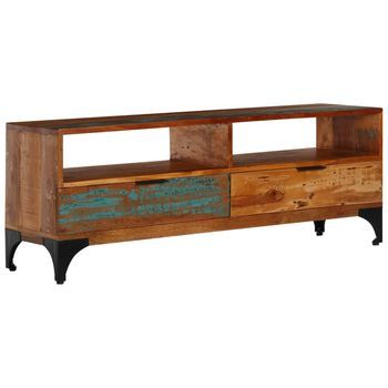 Mueble Para Tv Cm Madera Maciza Reciclada 118x35x45 Vidaxl