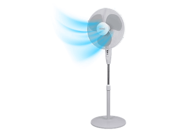 Ventilador de pie - Koenic KSF 40326 ES W Stand fan, 45 W, 4 velocidades, Oscilación, Altura regulable e inclinación ajustable, Blanco