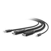 cable kvm belkin f1d9020b06t 18 m displayport usb macho