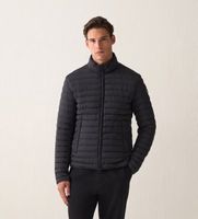 colmar para hombre 1246 plumifero ligero con cuello acolchado negro 48 casual poliester reciclado sostenible