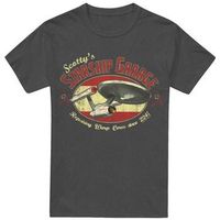 star trek camiseta scottys garage para hombre