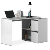 mesa de escritorio multiposicion con almacenaje 120x77 cm spacio blanco artik blanco mate 120 x 74 x 77 cm