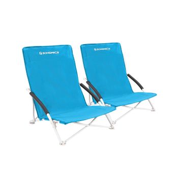 Silla de Playa Portátil y Ligera, Azul Claro