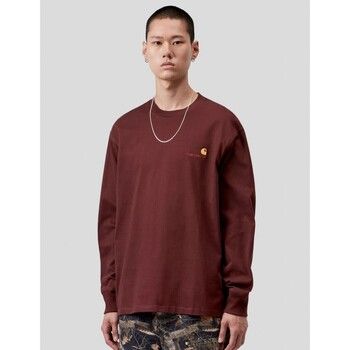 Carhartt Camiseta CAMISETA AMERICAN SCRIPT LS TEE AMARONE para hombre