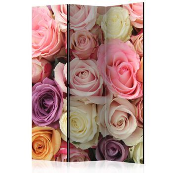 Biombo - Pastel Roses (135x172 Cm)