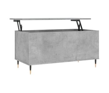 Mesa de café - mesa de centro madera contrachapada gris hormigón 90x44,5x45 cm