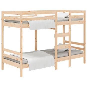 Cama Para Adultos | Litera De Madera Maciza De Pino 90x190 Cm