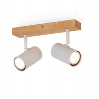 latham - aplique de pared de madera color blanco 25 cm gu10