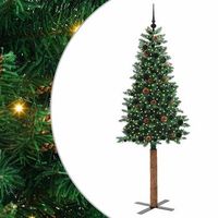 arbol de navidad delgado verde 210 cm vidaxl
