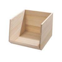 caja de almacenamiento de madera con frente abierto l254 cm