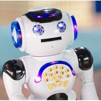 powerman robot interactivo con adivinanzas y fabulas de