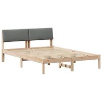 estructura de cama negro y gris oscuro 135 x 190 cm