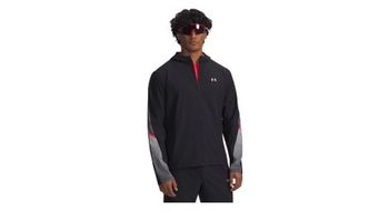 Chaqueta con capucha under armour velociti storm negro  hombre