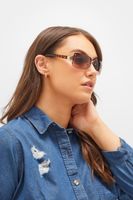 gafas de sol marrones strass sin montura
