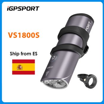 Luz Delantera Inteligente para Bicicleta iGPSPORT VS1800S con Línea de Corte, 1800 Lúmenes, Lámpara para Bicicleta de Montaña y Carretera, Ajuste de Luz Alta y Baja