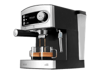 cafetera express - cecotec power espresso 20 850w presion 20 bares deposito 15l brazo doble salida vaporizador inox
