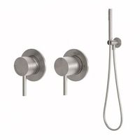 kit de ducha pared en acero inoxidable 316l color inox con mezclador incluido