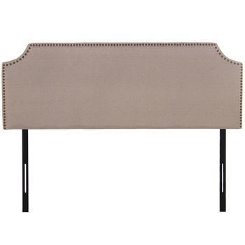 Cabecero De Cama Tapizado Beig E  R, Patas Metal Negr