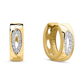 De aros para mujer en oro 8 quilates con circonita