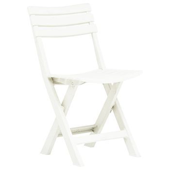 Pack 2 Uds Sillas De Jardín | Silla De Exterior | Sillón Plegables Plástico Blanco