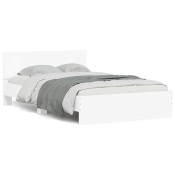 Estructura De Cama Con Cabecero Blanca 120x200 Cm Vidaxl