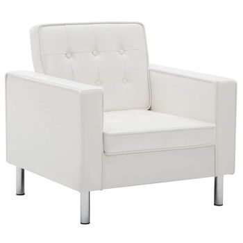 Sillón Blanco 75x70x75 Cm Piel Sintética Vidaxl