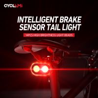 cyclami cy200 bicicleta inteligente sensor de freno luz trasera de bicicleta ipx6 impermeable led carga luz trasera accesorios de ciclismo