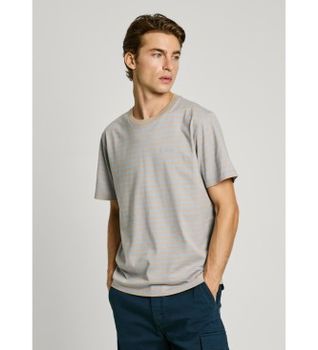 Pepe Jeans para hombre. PM509391 Camiseta Cane beige (L), Casual, Algodón, Manga corta