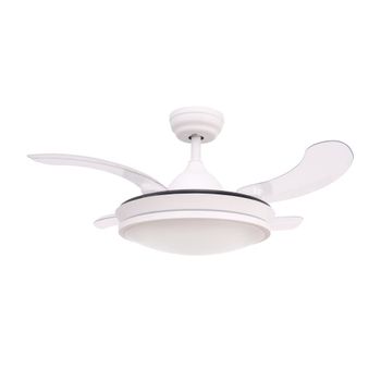 Ventilador de techo con luz led 36w y aspas plegables retráctiles cct