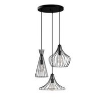 lampara de techo mezopotamya-n-1300 negro metal diametro 55x113 cm