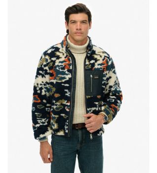 Superdry para hombre. M2014287A Chaqueta Printed multicolor (XL), Casual, Poliéster Reciclado, Sostenible
