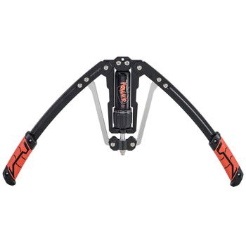 SPORTNOW Extensor de Pecho Ajustable de 10-200 kg con 20 Niveles de Resistencia y Agarre Antideslizante 43x16x5 cm Negro y Rojo