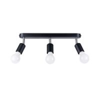 lampara de techo negro acero alt 14 cm