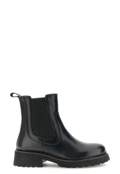 botines de piel con elásticos black 38