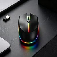 raton inalambrico ergonomico con luz rgb vertical raton optico para gaming y oficina compatible con pc y portatil