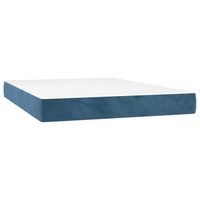 colchon matrimonial  colchon de cama  colchao muelles ensacados terciopelo azul oscuro 140x200x20 cm