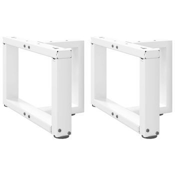 Patas Para Mesa De Centro En Forma De T (2 Unidades), Color Blanco, 40 X 25 X (30-31) Cm, Acero Vidaxl